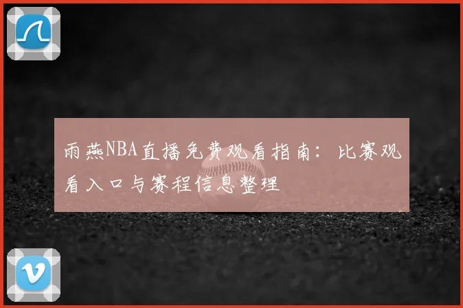 雨燕NBA直播免费观看指南：比赛观看入口与赛程信息整理